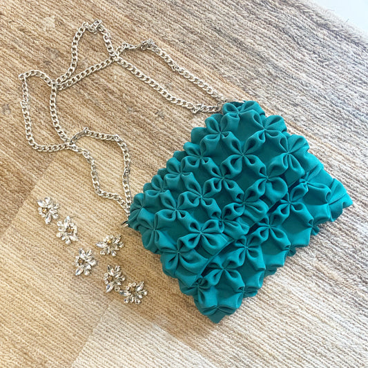 Mini Flower Bag Turquoise