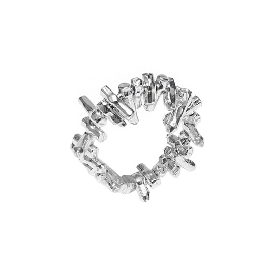 Greta – anello in argento naturale