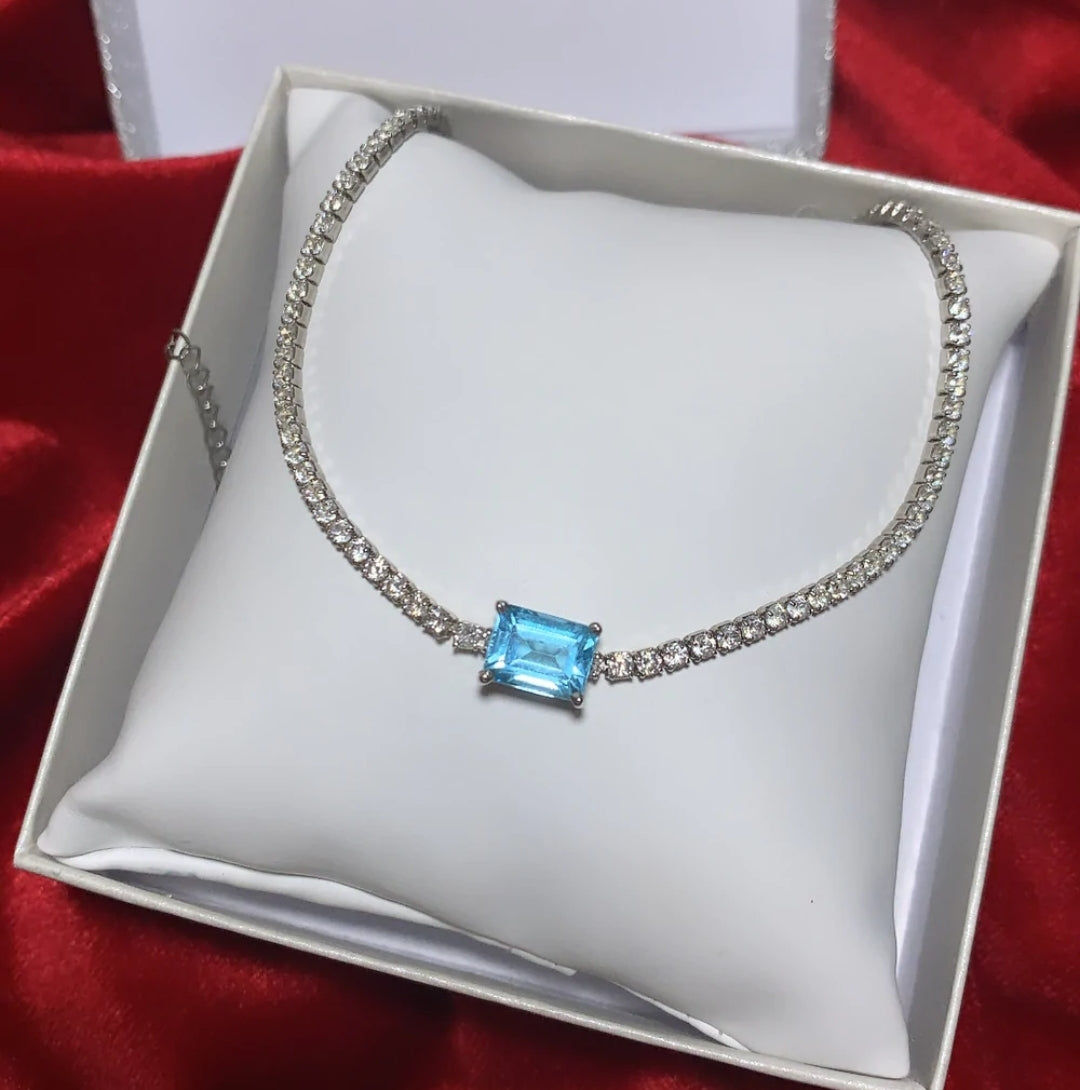 Collana Tennis Topazio