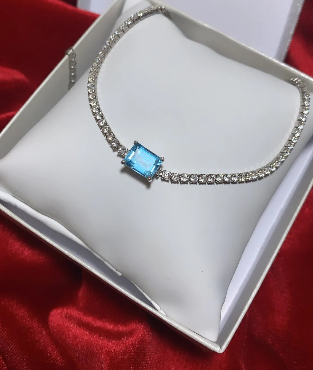 Collana Tennis Topazio