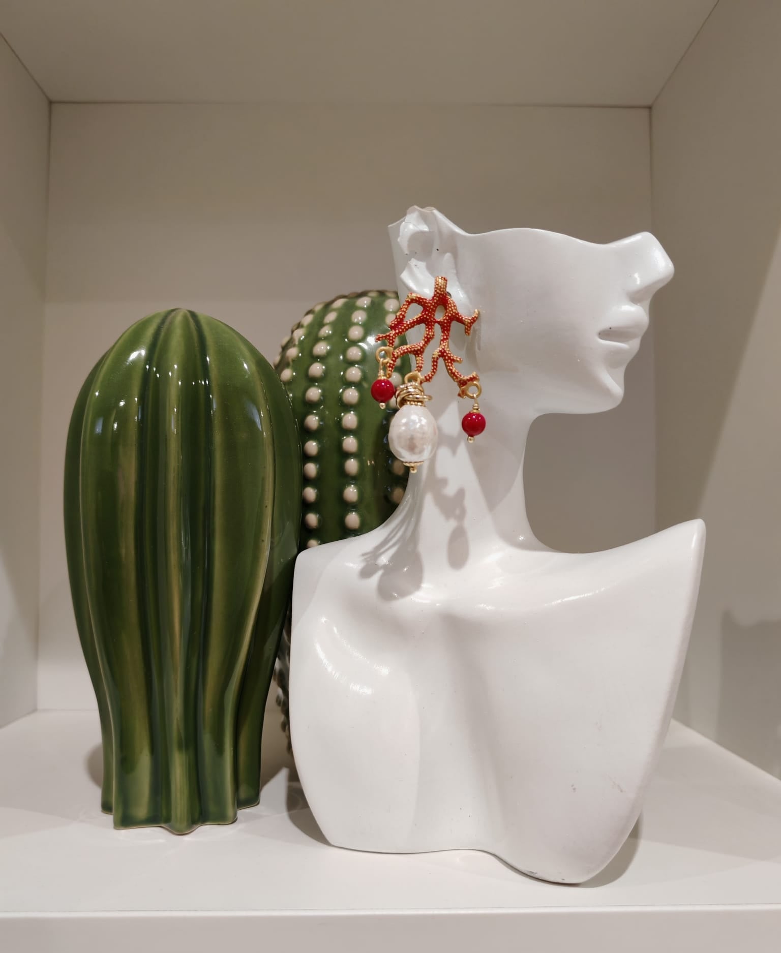 Orecchini Corallo con Perla