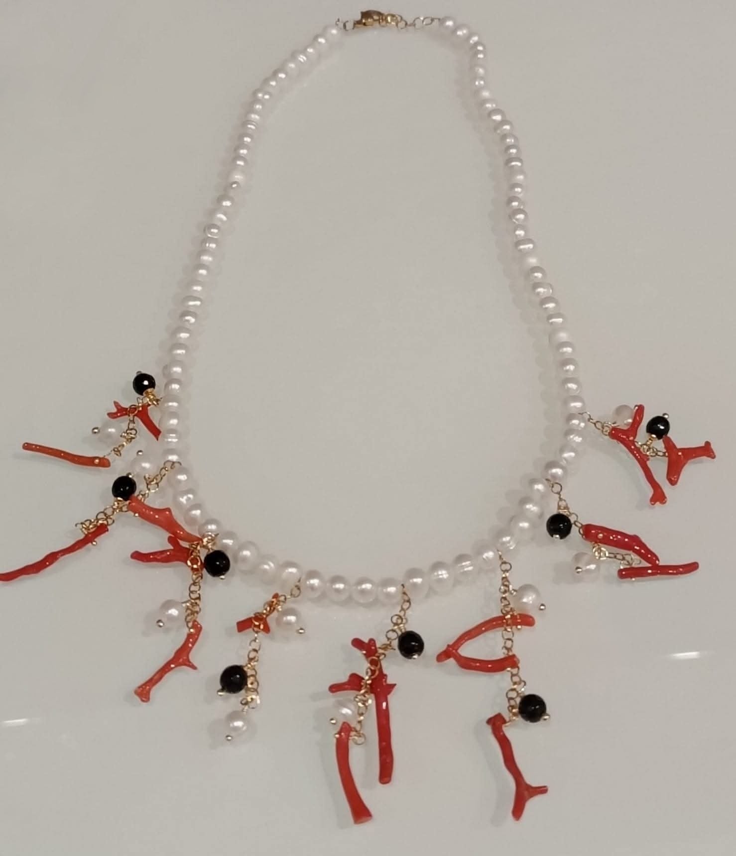 Collana Perle e Corallo
