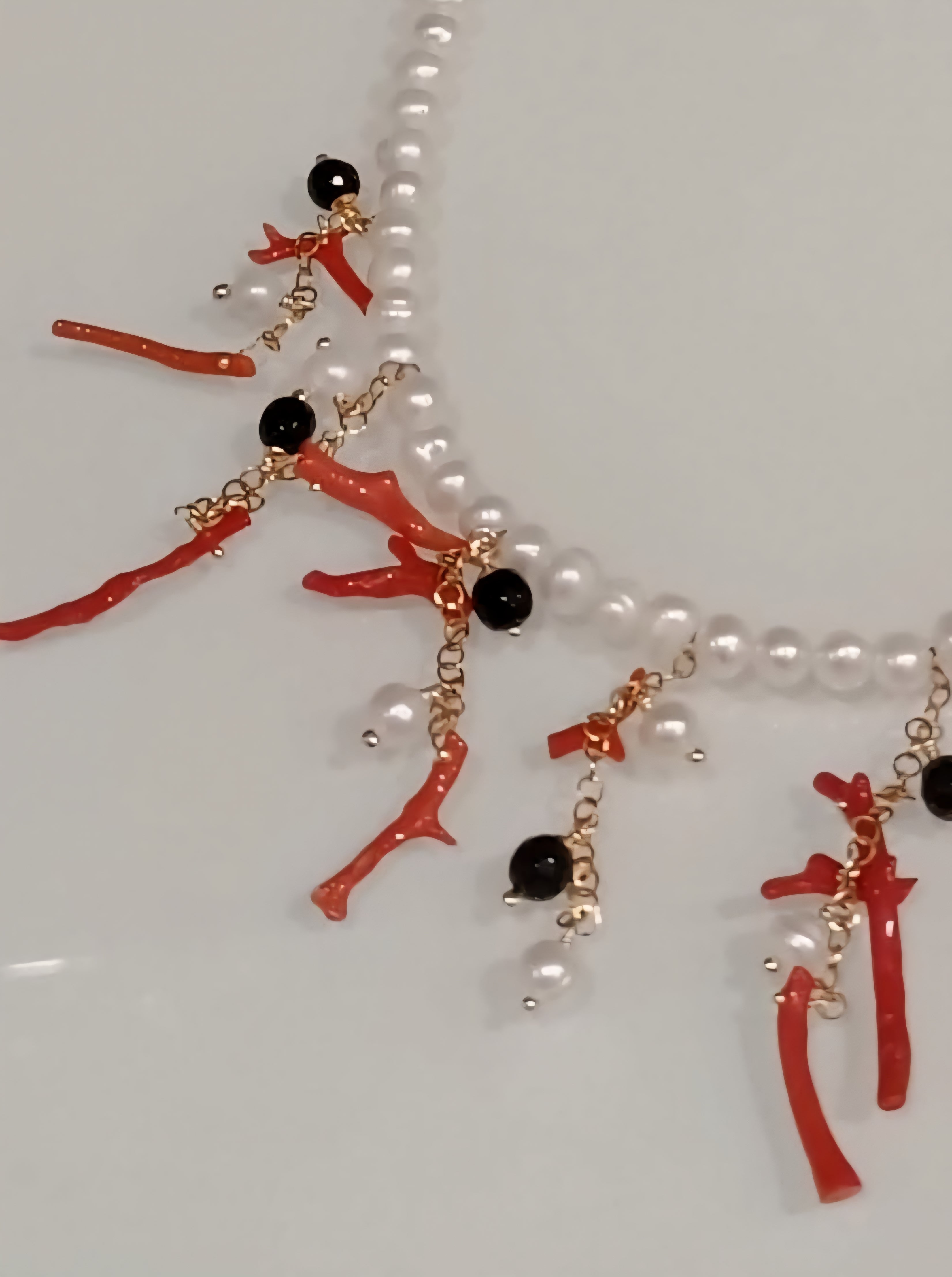Collana Perle e Corallo