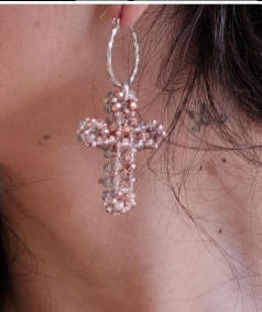 Cross earring