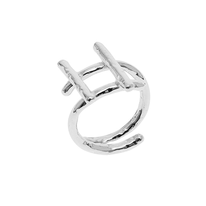 Hashtag - natural silver ring 