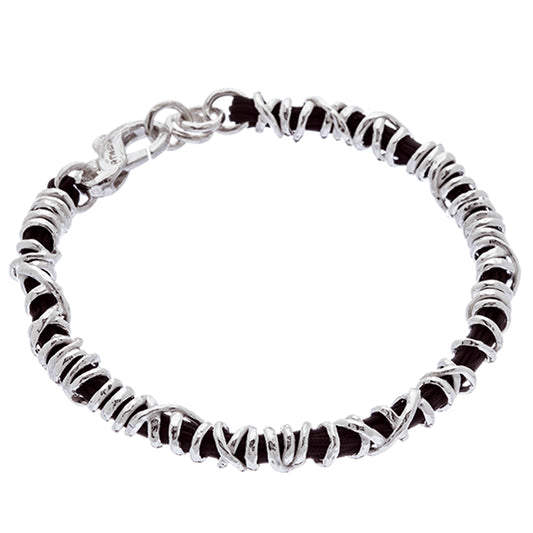 Soulman - men's bracelet in natural silver