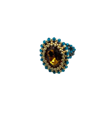 Anello hot sale swarovski azzurro