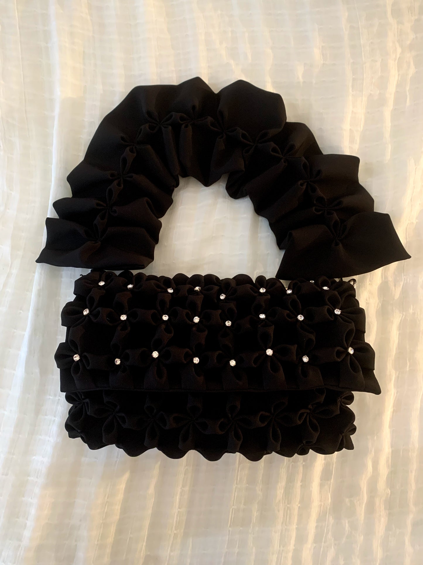 Flower Bag Black Crystal