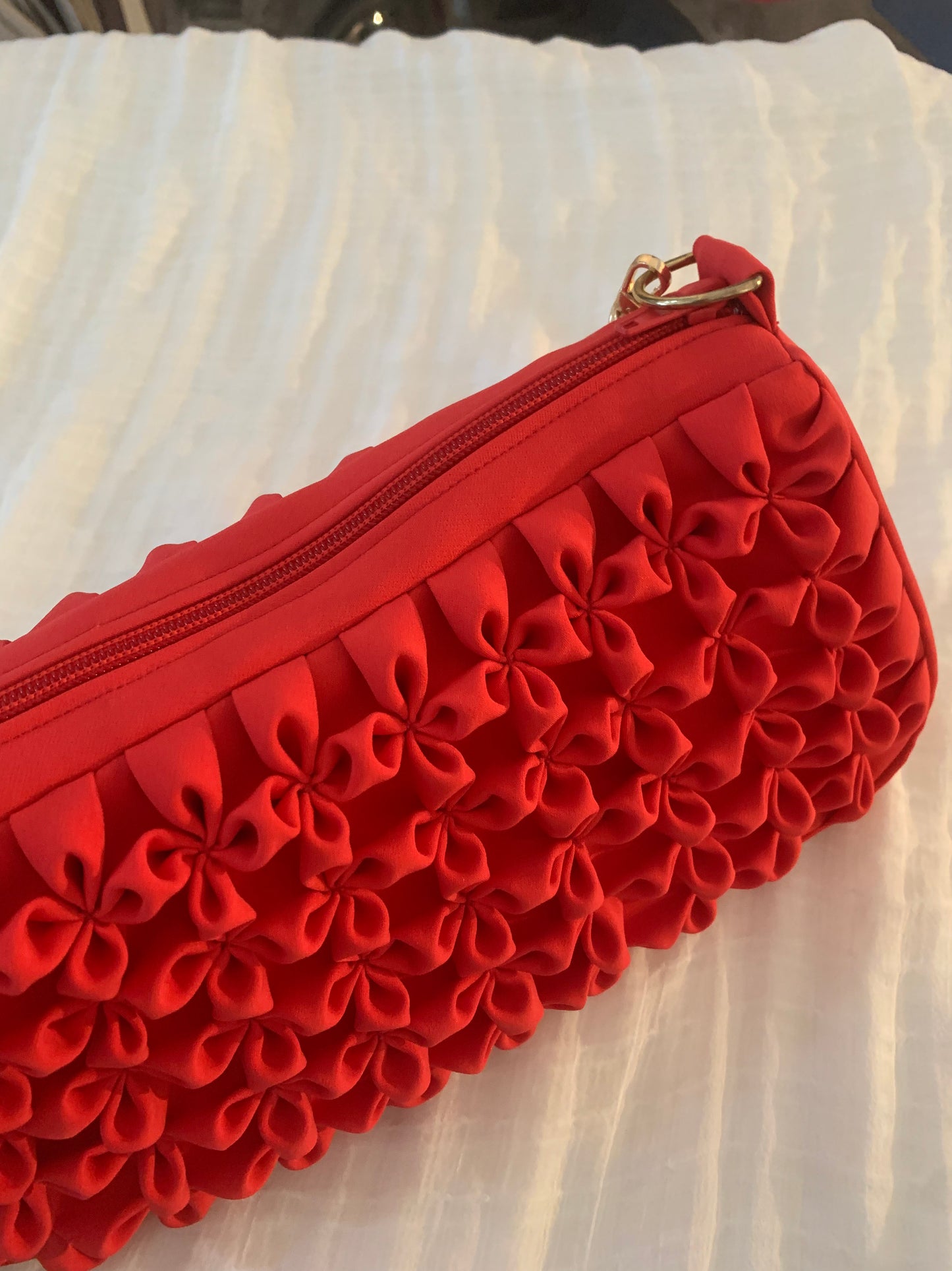 Flower Bag Geometric Red