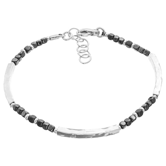 Soulman - bracelet in natural silver and stones