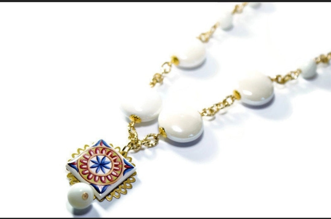 Collana Maiolica White - Dalita