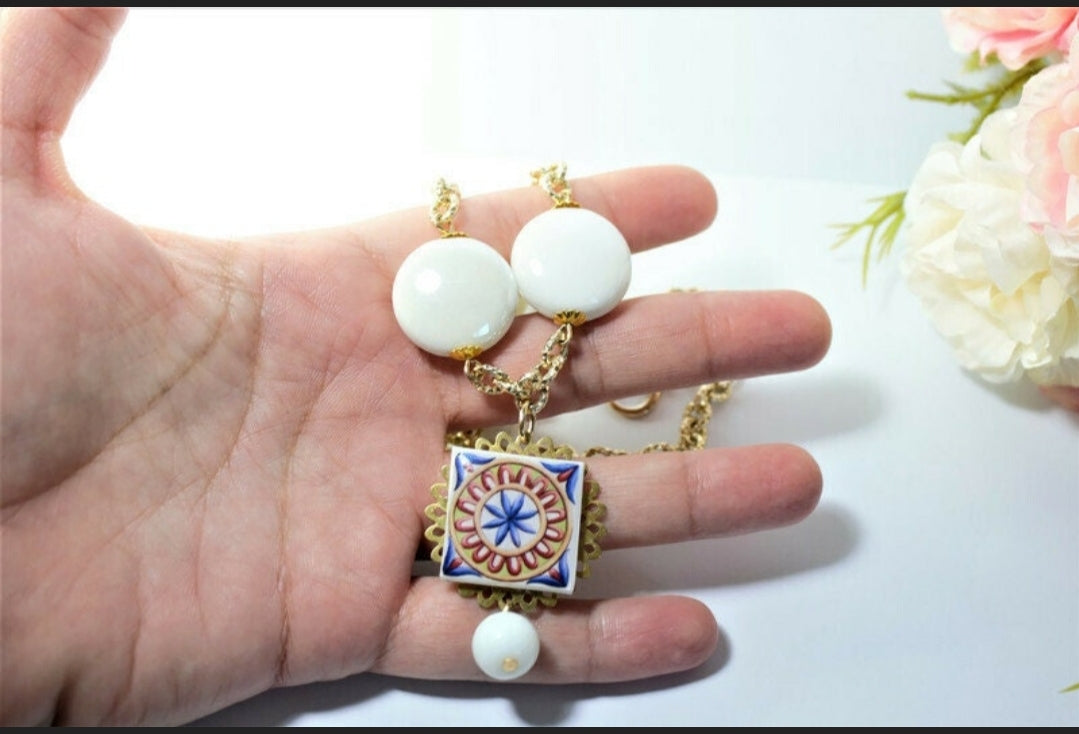 Collana Maiolica White - Dalita