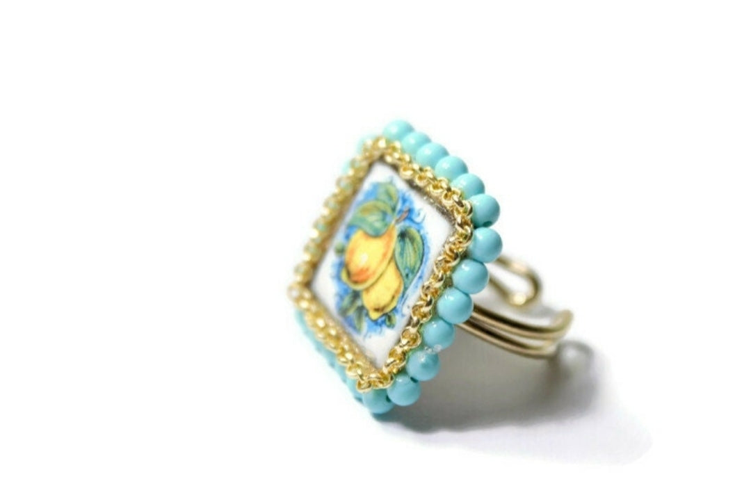 Anello in Ceramica Limone - Dalita