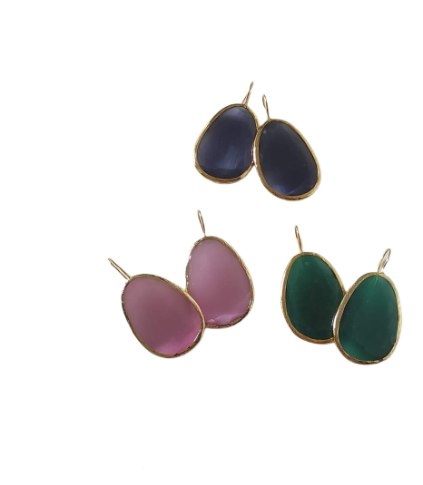 Colored Cat Eyes Earrings