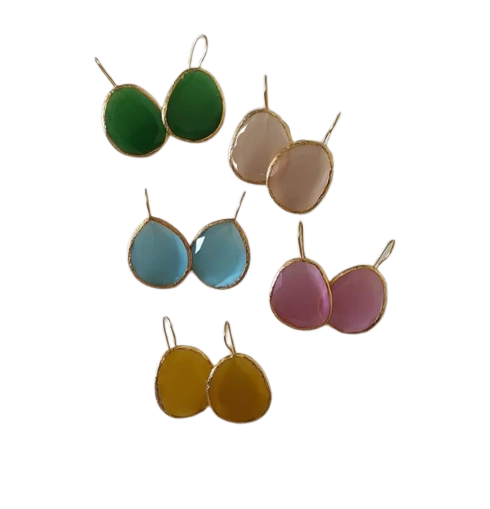 Colored Cat Eyes Earrings