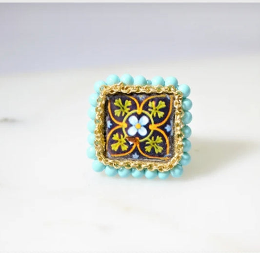 Baroque Turquoise Ring