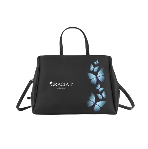 Borsa Blu Farfalle