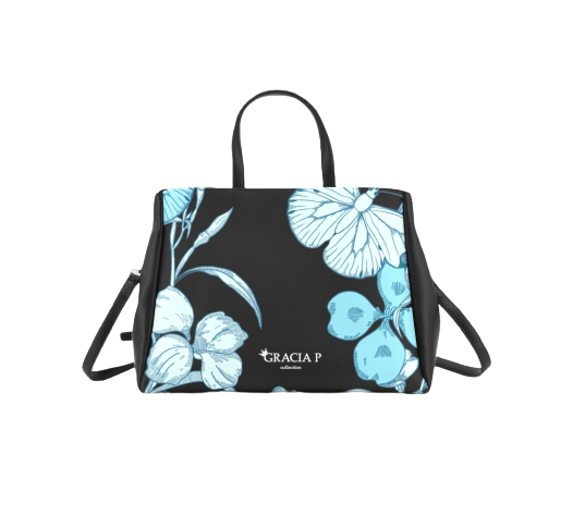 Blue Flowers and Butterflies Bag