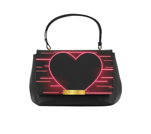 Borsa M Cuore Fluo