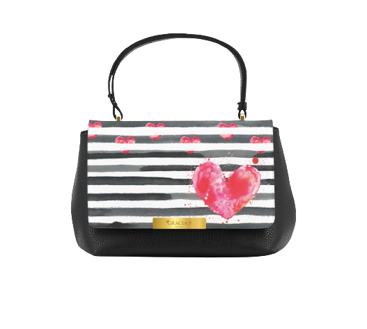 M Heart Stripes bag