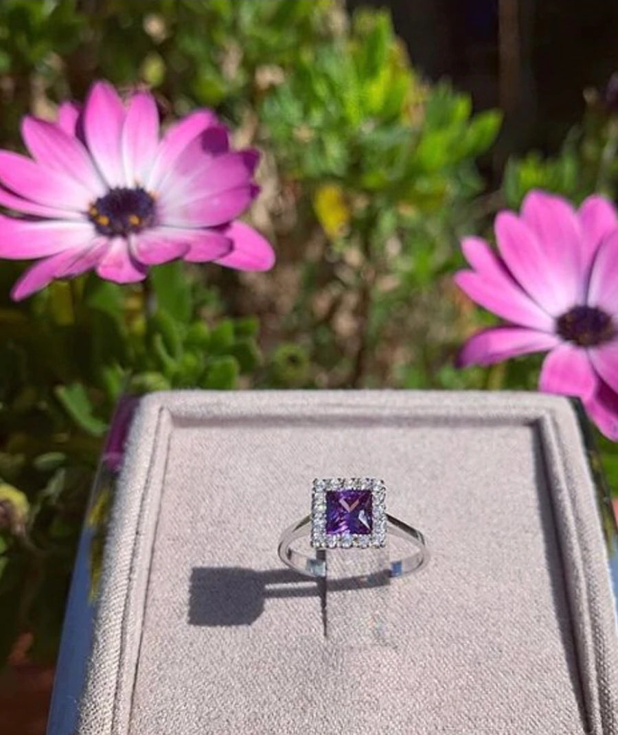 Square Amethyst Ring