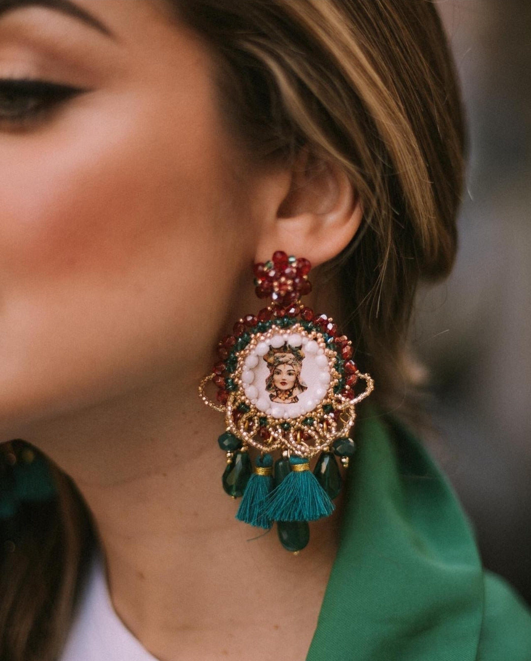 Brilliant Dark Brown Earrings