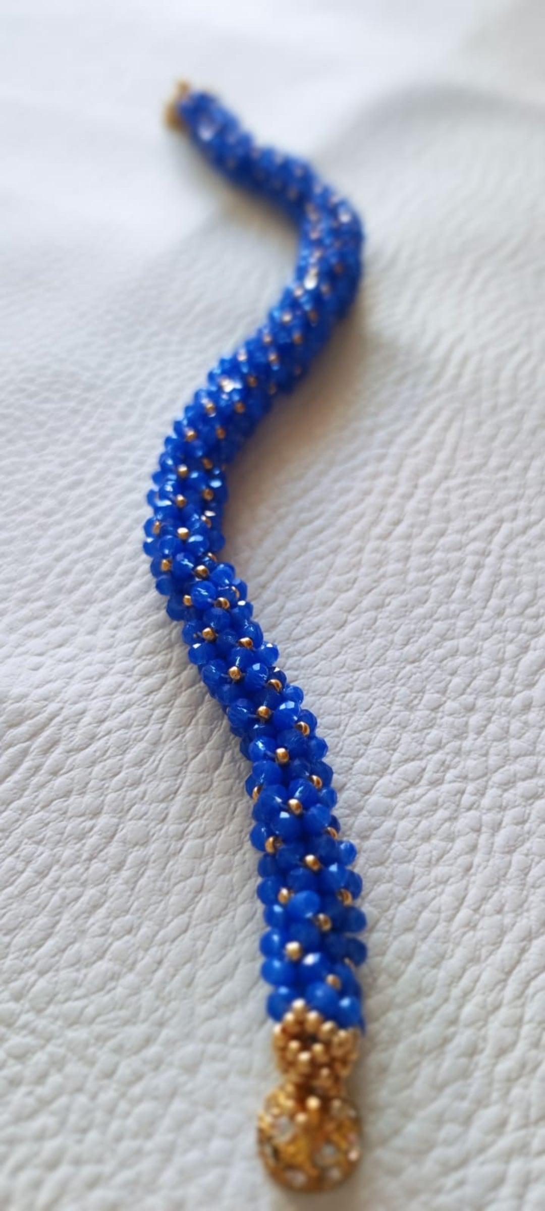 Blue Purple Beads Bracelet