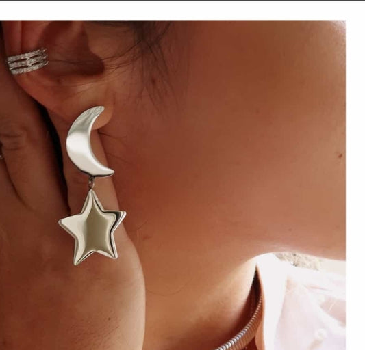 Moon Stars Earrings